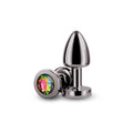 Rear Assets Petite Metal Anal Plug Gunmetal/Rainbow - Fantasies Boutique