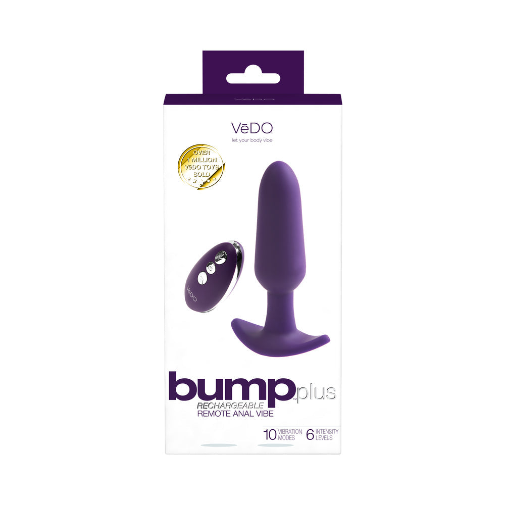 Bump Plus Rechargeable  Remote Control Anal Vibe Purple - Fantasies Boutique