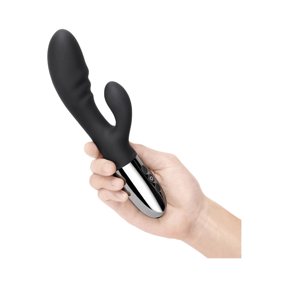 Le Wand Blend Rechargeable Double-Motor Silicone Rabbit Vibrator Black - Fantasies Boutique
