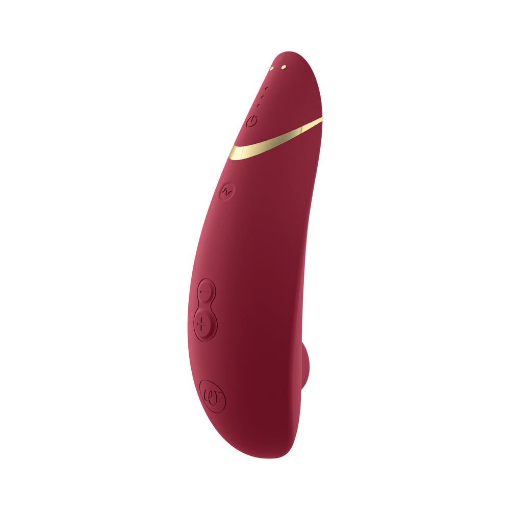 Womanizer Premium 2 Rechargeable Silicone Luxurious Pleasure Air Clitoral Stimulator Bordeaux - Fantasies Boutique