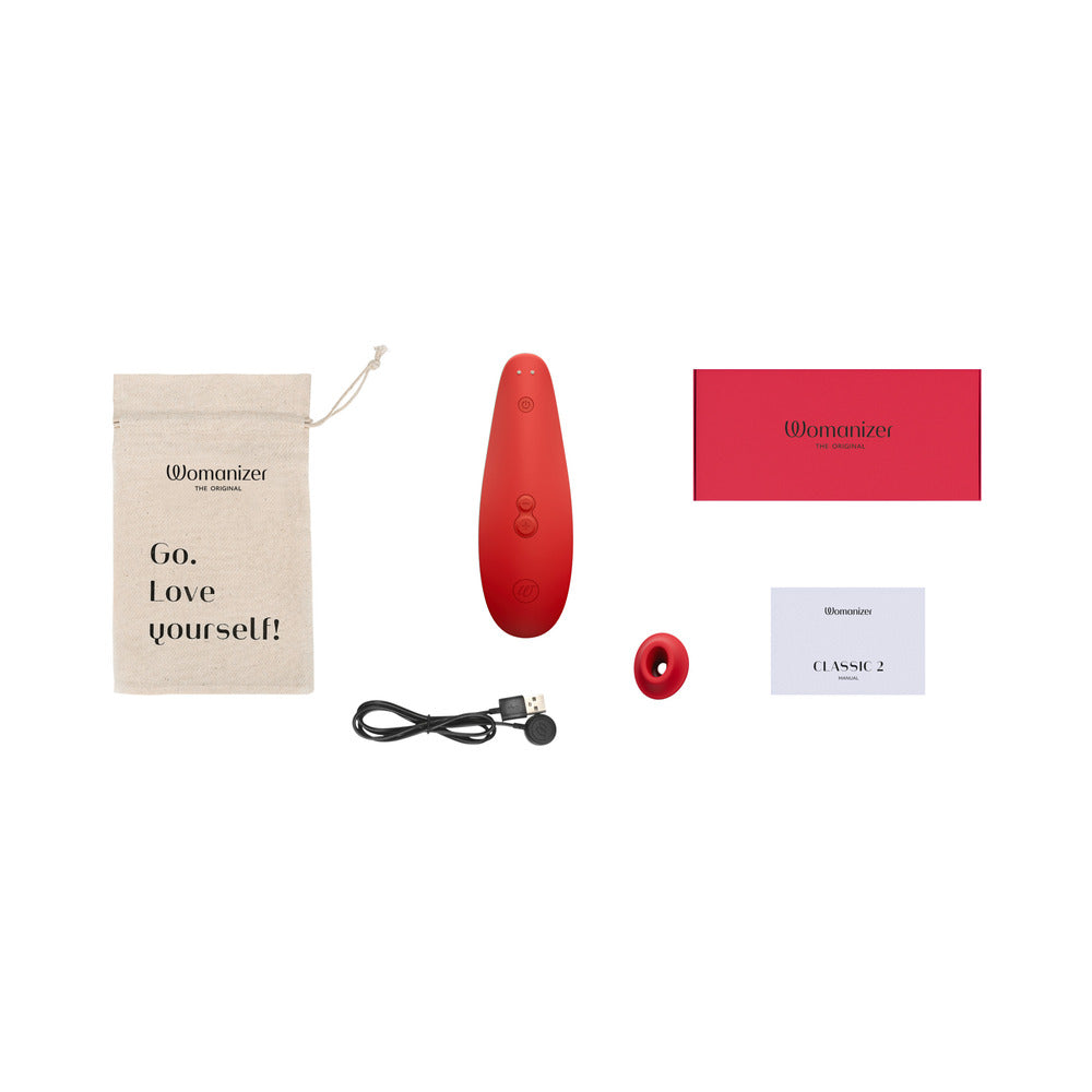 Womanizer x Marilyn Monroe Classic 2 Special Edition Pleasure Air Clitoral Stimulator Vivid Red - Fantasies Boutique