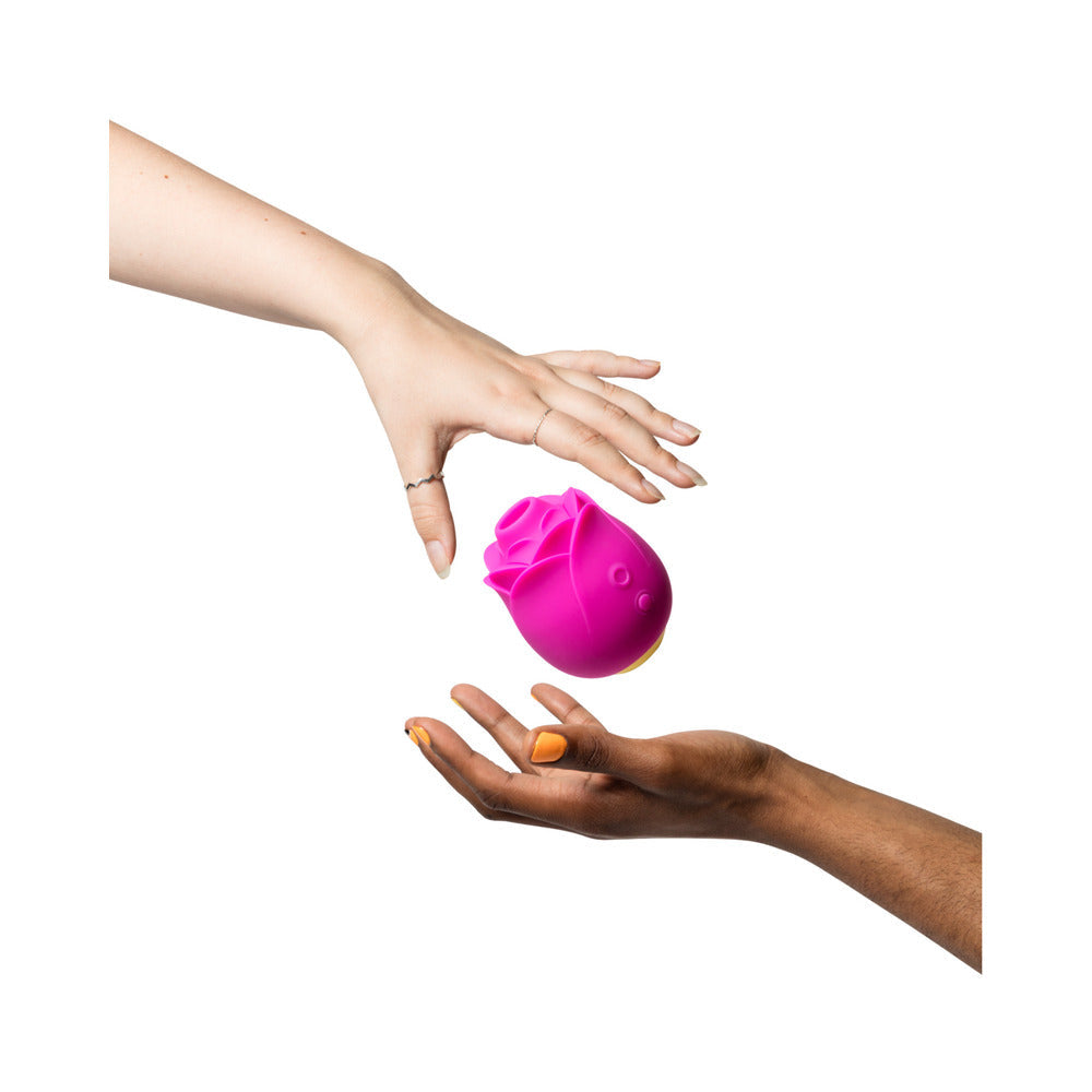 ROMP Rose Rechargeable Silicone Pleasure Air Clitoral Vibrator Pink - Fantasies Boutique