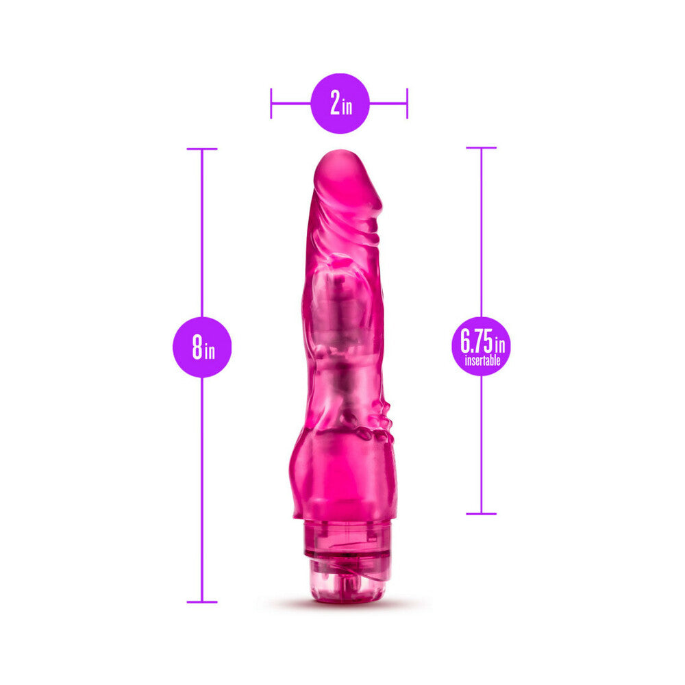 Blush Glow Dicks The Banger Realistic 8 in. Vibrating Dildo Pink - Fantasies Boutique