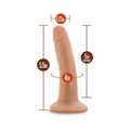 Dr. Skin Realistic 5.5 in. Dildo Beige - Fantasies Boutique