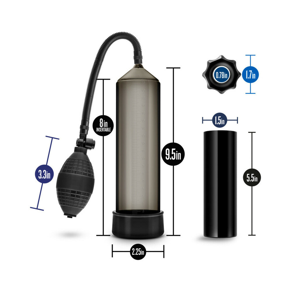 Quickie Kit Thick Cock Pump, Stroker & 2-Piece Cockring Set Black - Fantasies Boutique