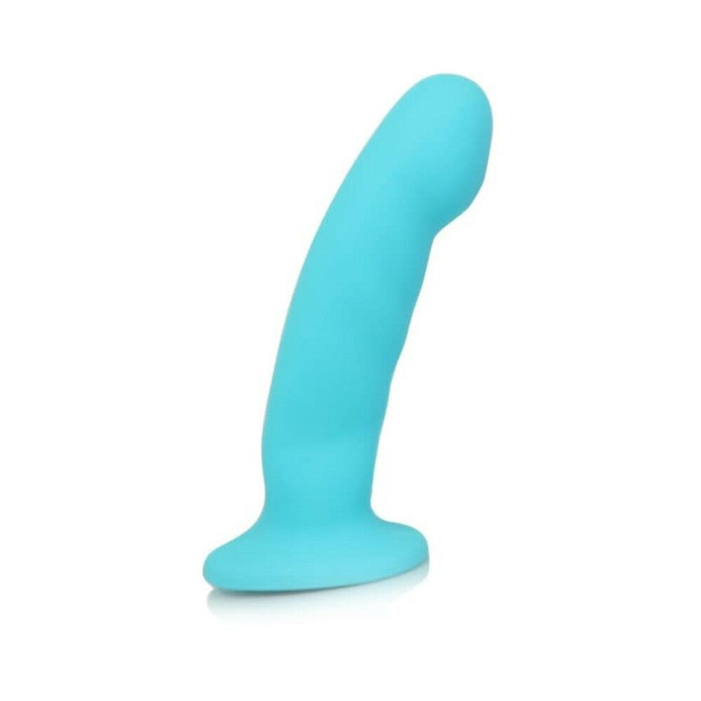 Luxe Cici 6.5 in. Curved Silicone Dildo Blue - Fantasies Boutique