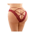 Ivy Lace Bikini Panty With Lattice Cut-Out Back Garnet Queen - Fantasies Boutique