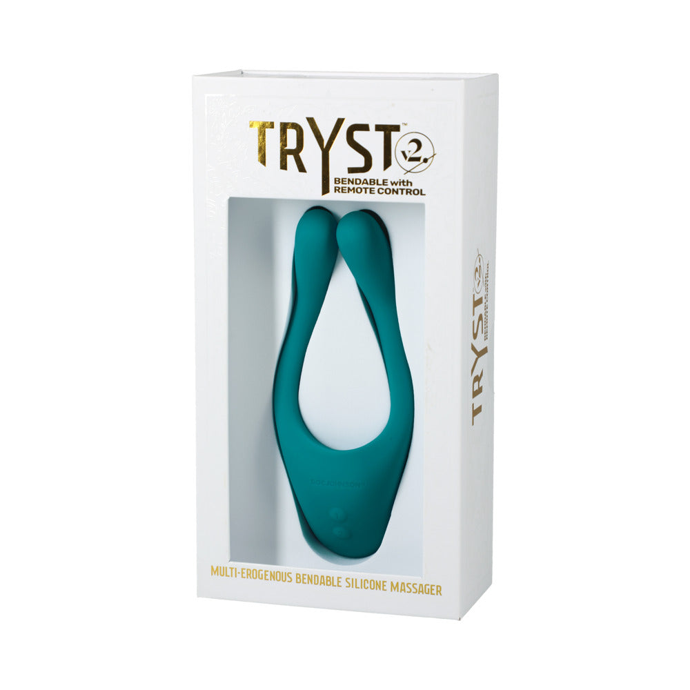 TRYST V2 Bendable Multi Erogenous Zone Massager with Remote Teal