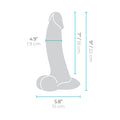 b-Vibe Slipskin Realistic Silicone Dildo 9 in. Curved Cream