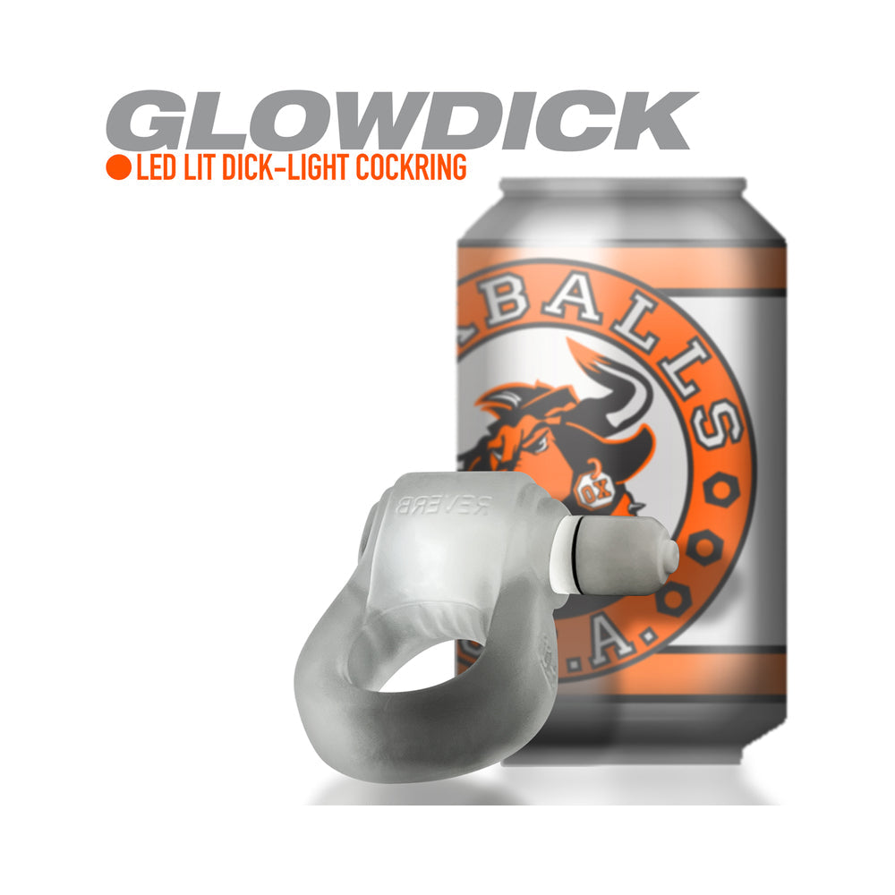OxBalls Glowdick Cockring With Led Clear Ice - Fantasies Boutique