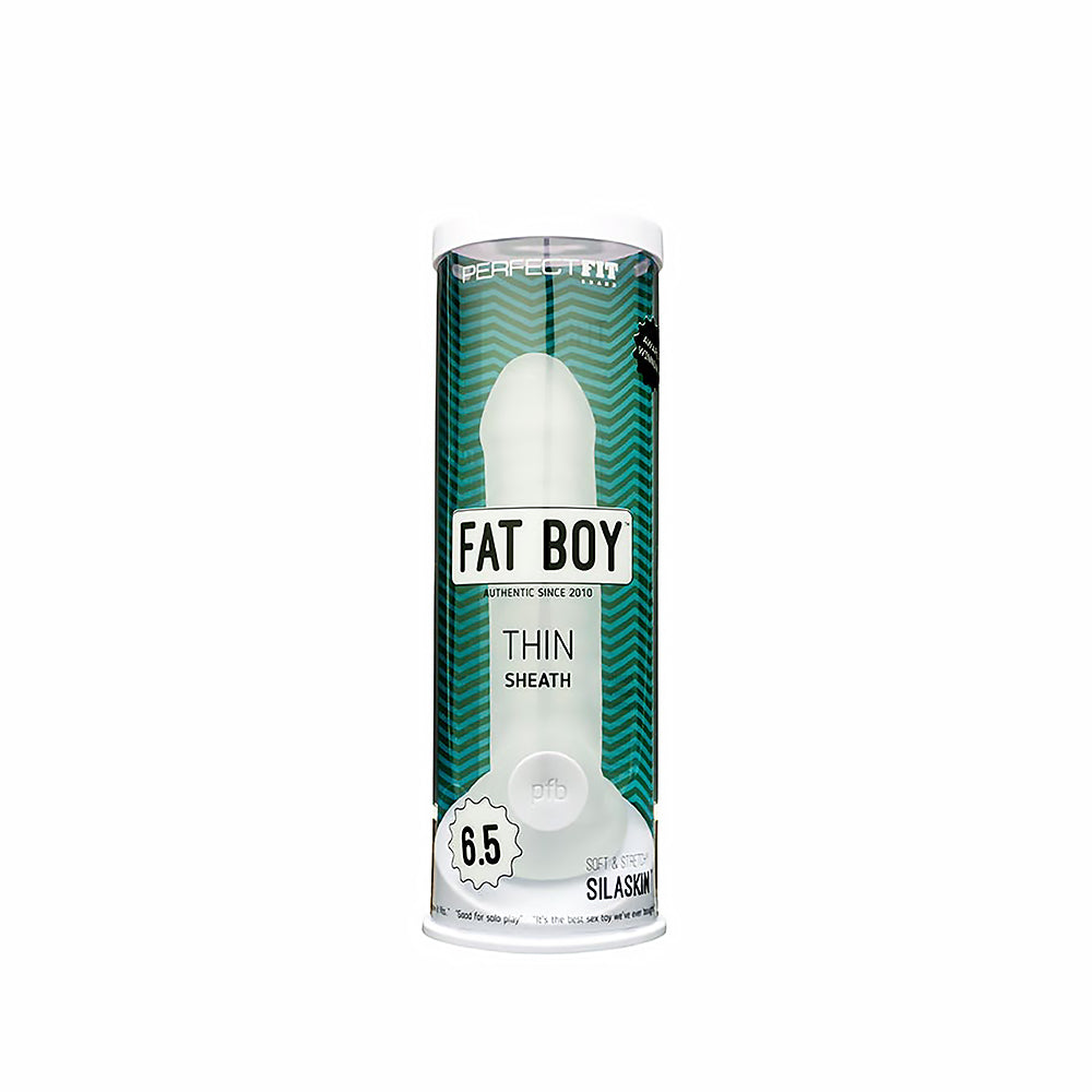 Fat Boy Thin 6.5 in. Extender Sheath Clear - Fantasies Boutique