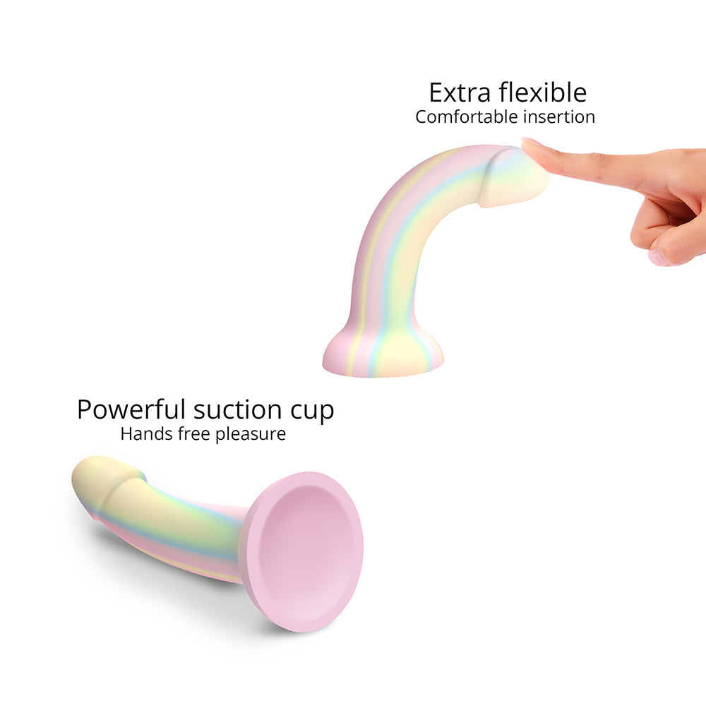 Love to Love Dildolls Fantasia Glow-in-the-Dark 7 in. Silicone Dildo Pastels - Fantasies Boutique