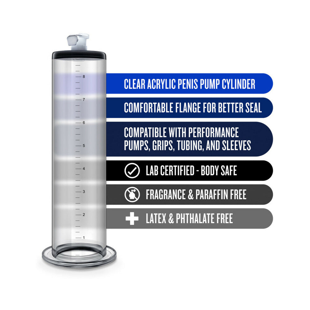 Blush Performance Penis Pump 9 in. x 1.75 in. Cylinder Clear - Fantasies Boutique