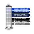 Blush Performance Penis Pump 9 in. x 1.75 in. Cylinder Clear - Fantasies Boutique