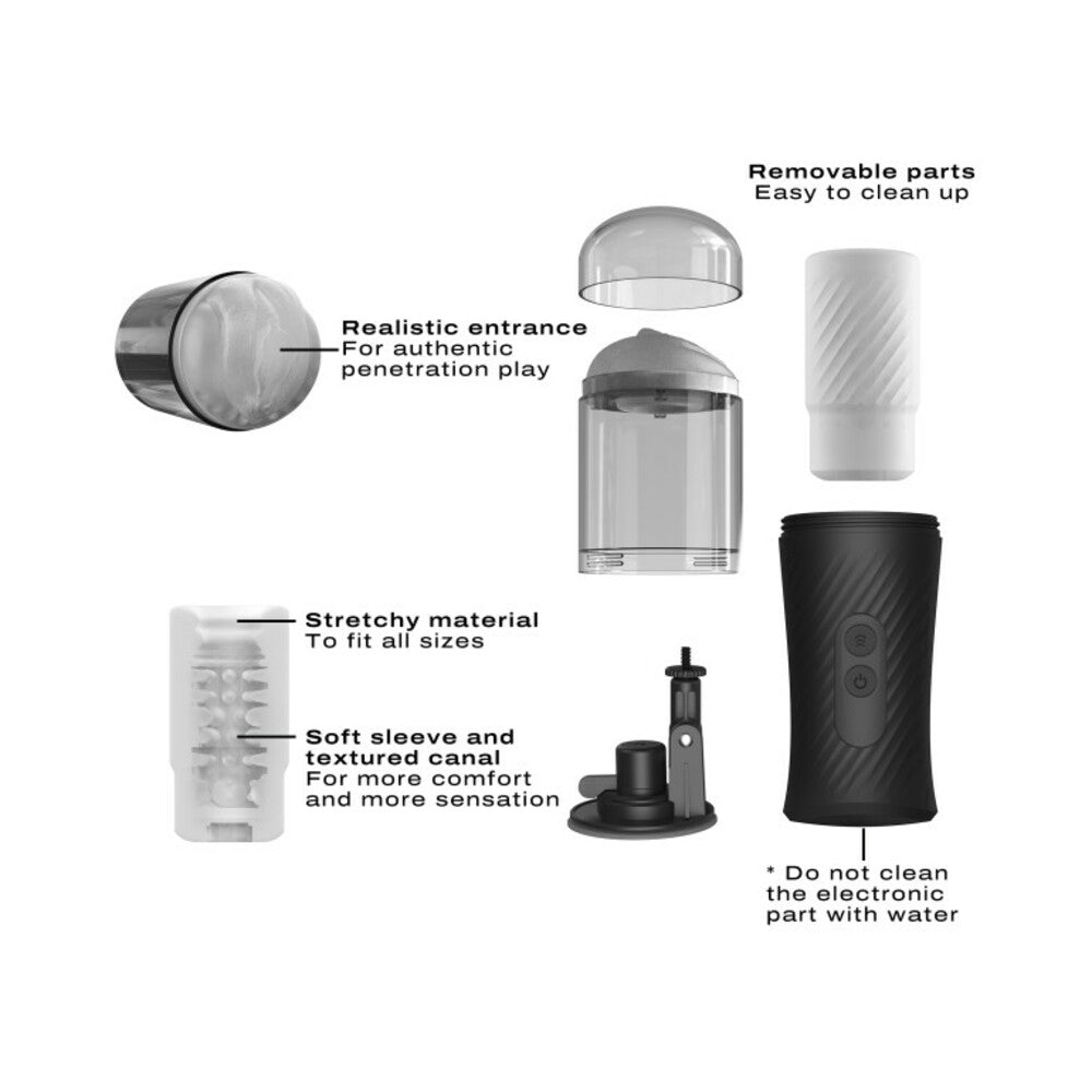 Dorcel Thrust Blow Rechargeable Thrusting Vaginal Masturbator with Removeable Suction Cup - Fantasies Boutique